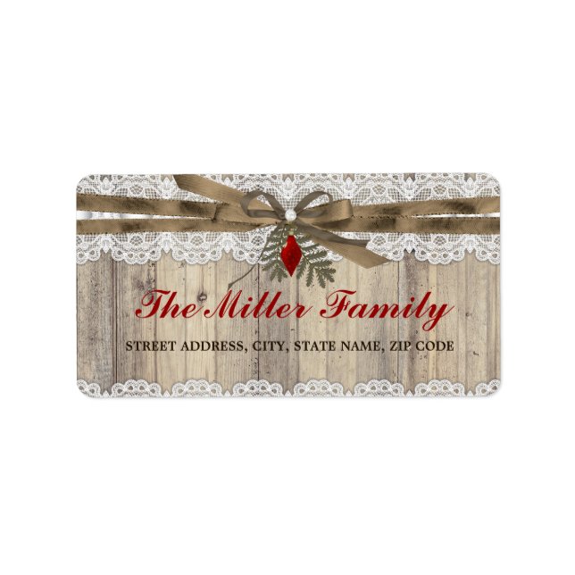 A Very Merry Vintage Christmas Address Labels (Front)