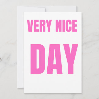 A very nice day" holiday card