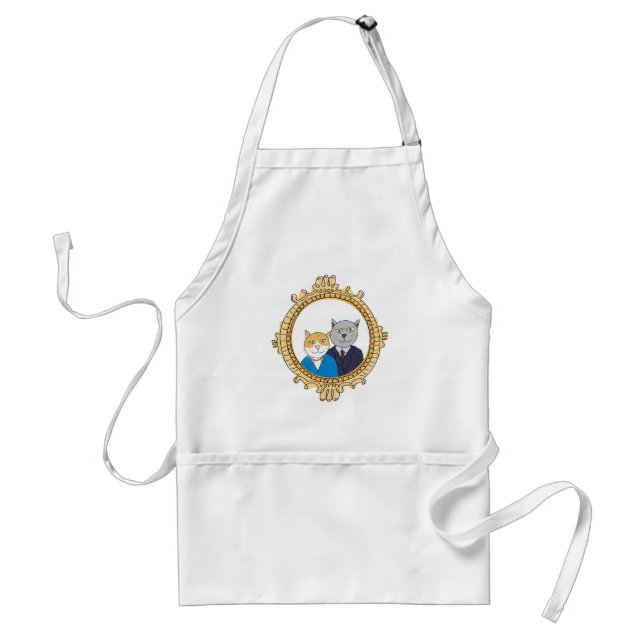 A Very Nice Kitty Couple Apron (Front)