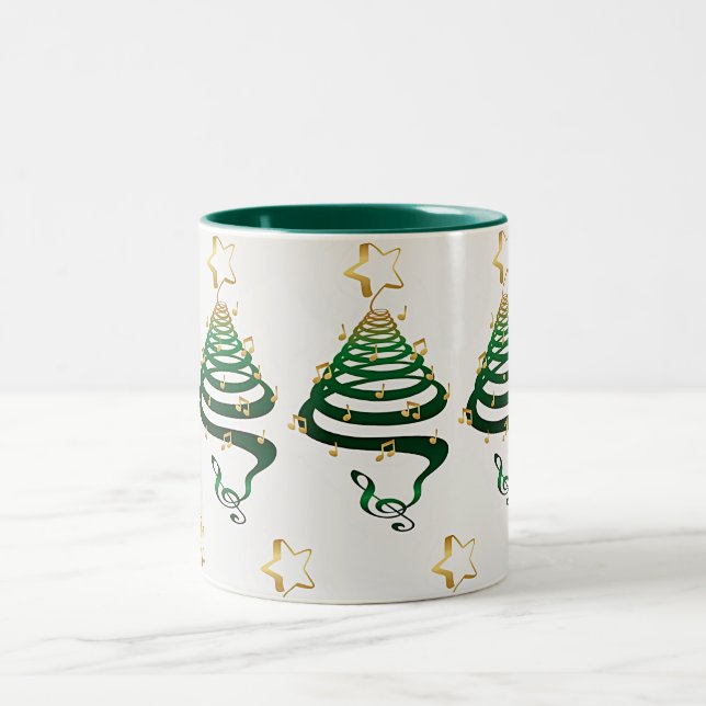 A VERY SPECIAL "CHRISTMAS TREE MUG" Two-Tone COFFEE MUG (Center)