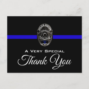 A VERY SPECIAL THANK YOU SUPPORT POLICE POSTCARD