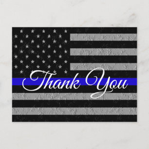 A VERY SPECIAL THANK YOU SUPPORT POLICE POSTCARD