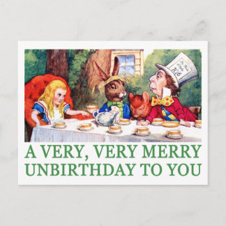 A VERY, VERY MERRY UNBIRTHDAY TO YOU! HOLIDAY POSTCARD