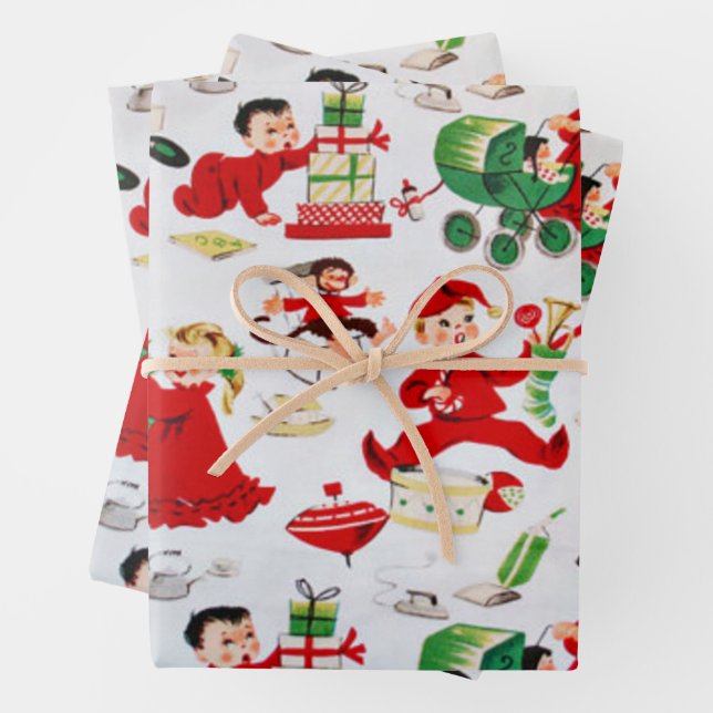 A Very Vintage Christmas  Wrapping Paper Sheets (In situ)