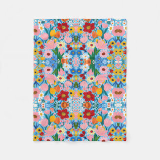  A vibrant and colourful pattern featuring various Fleece Blanket