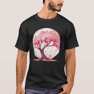 A Vibrant and Inspiring Cherry Blossom Sphere Tree T-Shirt
