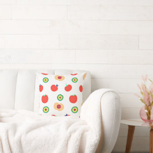 A Vibrant Apples Fruit Patterns Design Throw Pillow