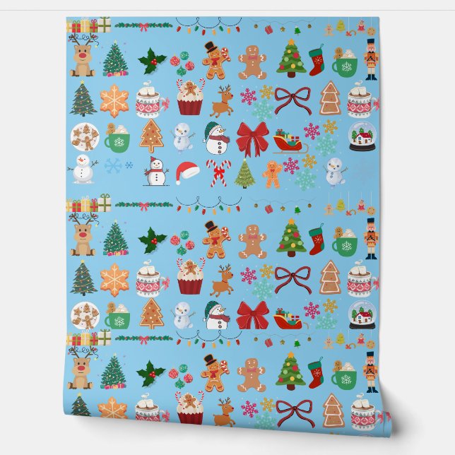 A vibrant christmas wallpaper  (Unrolling)