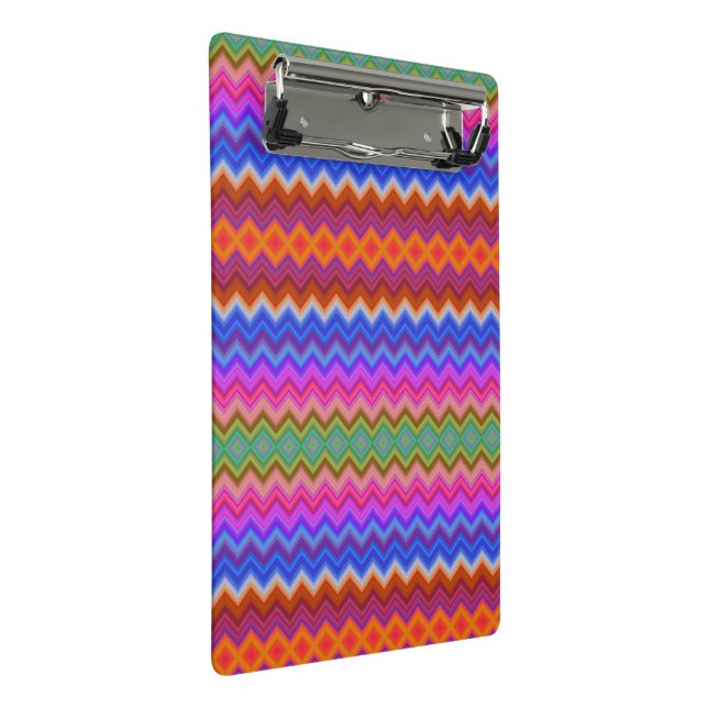 A vibrant clipboard featuring a zigzag pattern  (Angled)