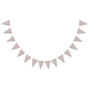 A vibrant design featuring yellow and orange creat bunting flags