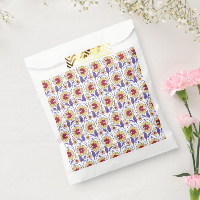 A vibrant design featuring yellow and orange creat favour bag (Sealed)