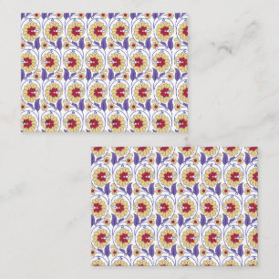 A vibrant design featuring yellow and orange creat place card