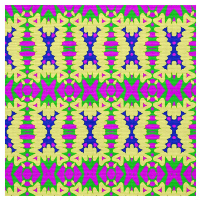 A vibrant geometric fabric print pattern design  (Swatch)