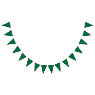 A vibrant green leaf with distinct veins is illumi bunting flags