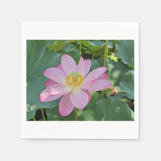 A vibrant lotus flower napkin