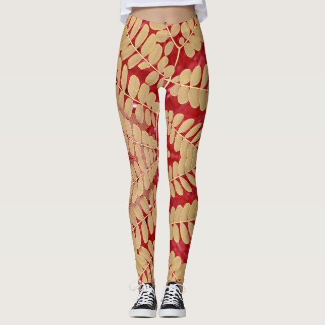 A vibrant multicolor abstract"Ratti_Creative_Arts" Leggings (Front)
