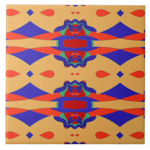 A vibrant multicolor classic pattern ceramic tile