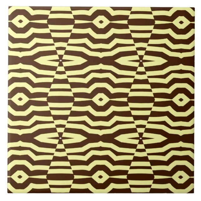 A vibrant multicolor classic pattern  ceramic tile (Front)
