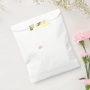 A vibrant red and black floral design featuring in favour bag