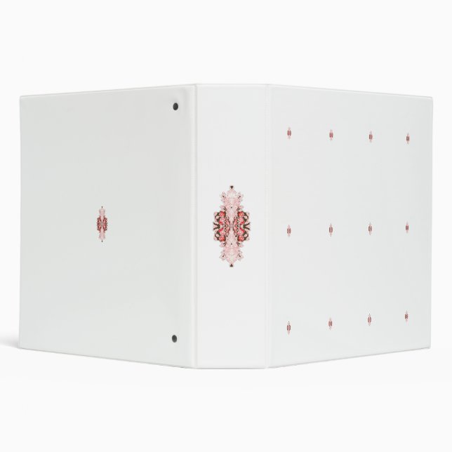 A vibrant red graphic features a creative floral d binder (Background)