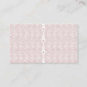 A vibrant rug featuring an intricate geometric mot business card