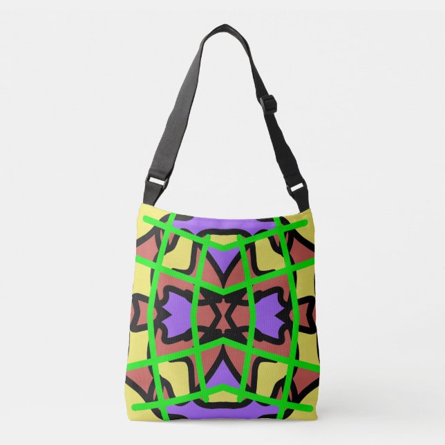 A vibrant trendy multicolor classic pattern   cros crossbody bag (Front)