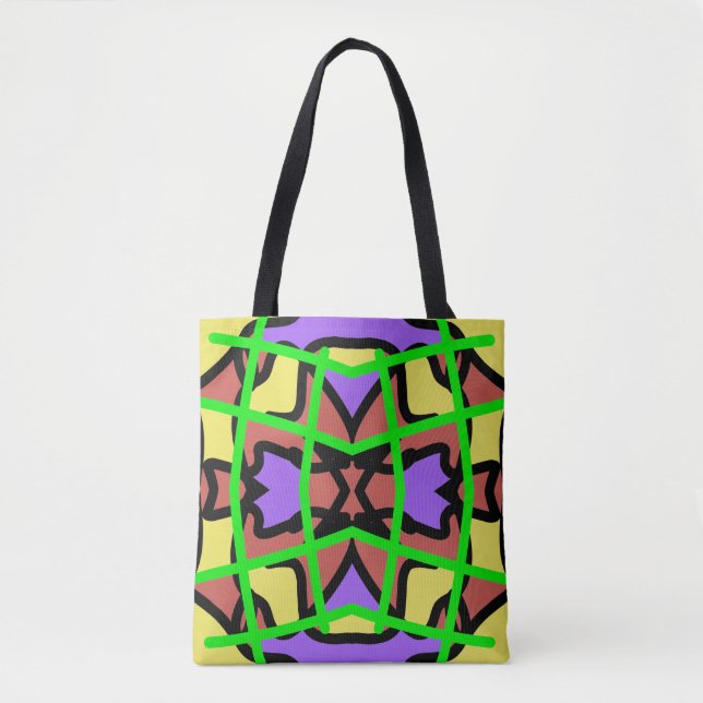 A vibrant trendy multicolor classic pattern   cros tote bag (Front)
