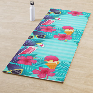 A vibrant Tropical Scene Yoga Mat