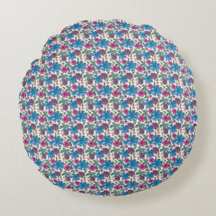 A vibrant watercolor seamless pattern featuring co round pillow