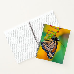 A Viceroy Butterfly on Flowers Notebook