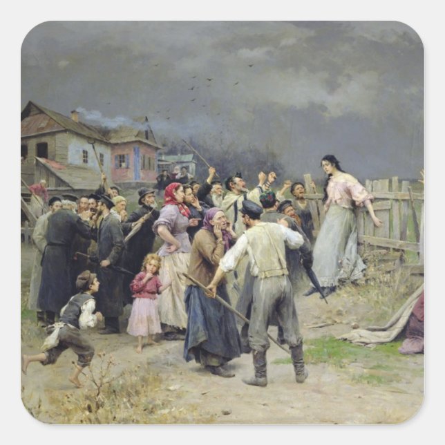 A victim of fanaticism, 1899 square sticker (Front)
