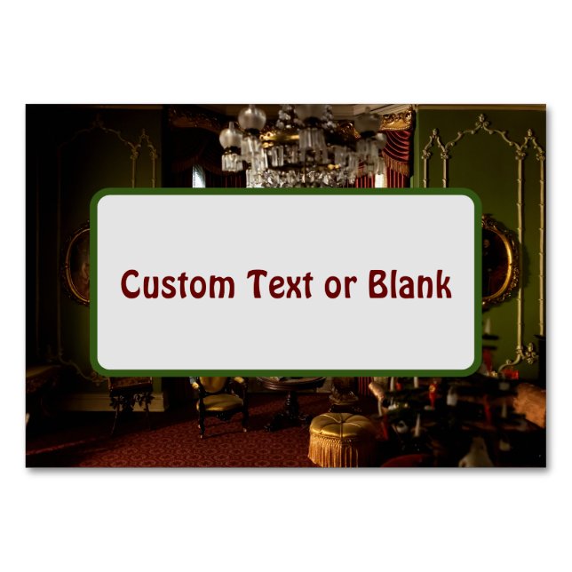 A Victorian Christmas - Customizable Tablecards Table Number (Front)