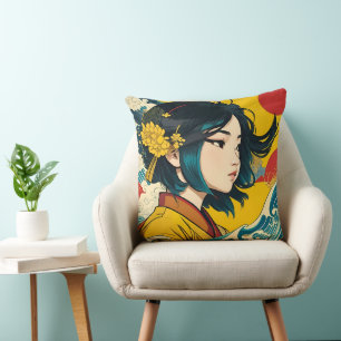 A Vietnamese Girl in Full Bloom Throw Pillow