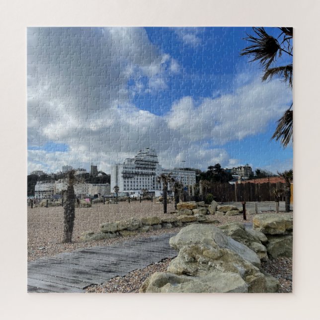 A view along the boardwalk Folkestone Jigsaw Puzzle (Vertical)