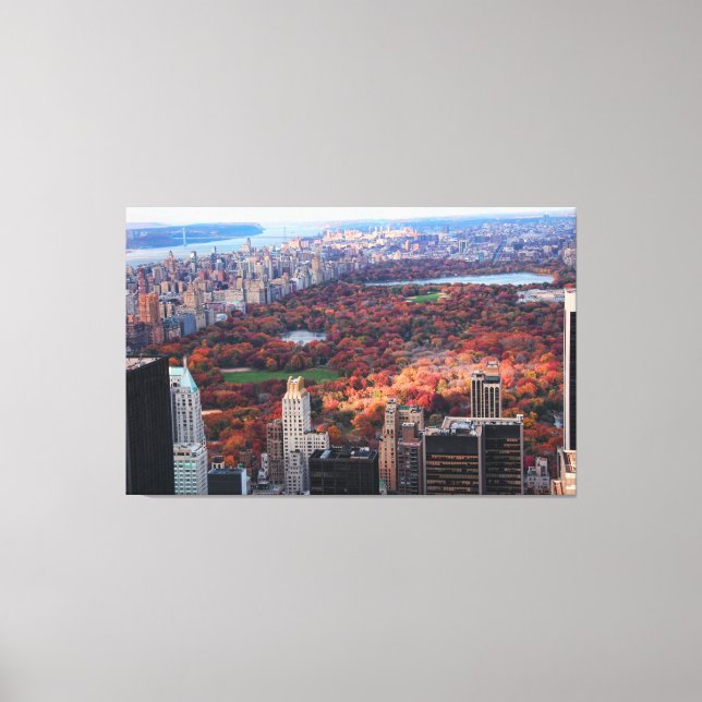 A view from above: Autumn in Central Park 01 Canvas Print (Front)