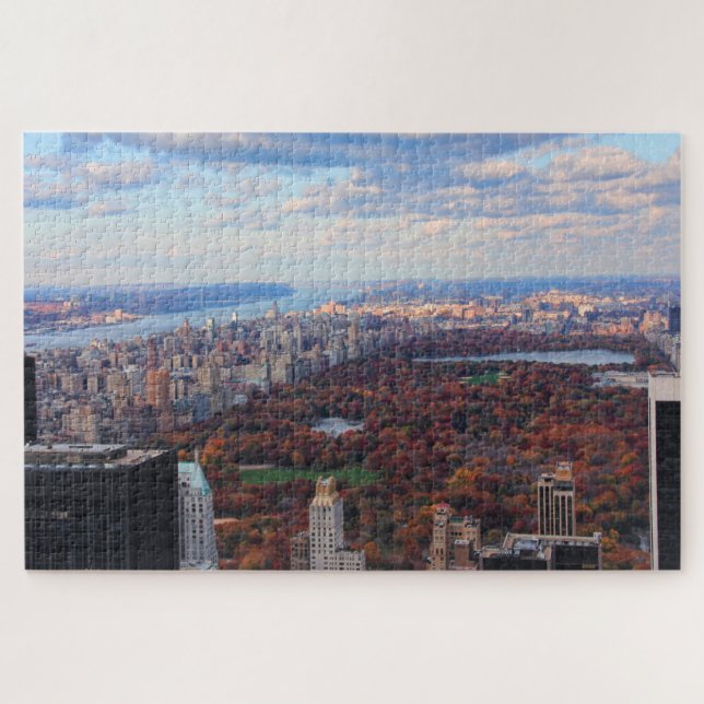 A view from above: Autumn in Central Park 01 Jigsaw Puzzle (Horizontal)