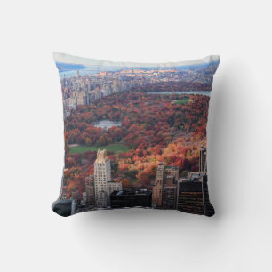 A view from above: Autumn in Central Park 01 Throw Pillow