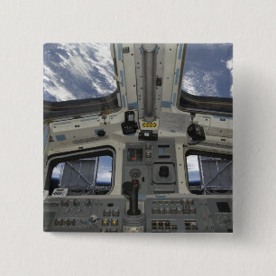 A view from inside the flight deck 2 inch square button