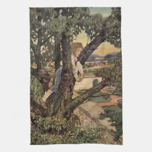 A View From the Trees by Jessie Willcox Smith Kitchen Towel
