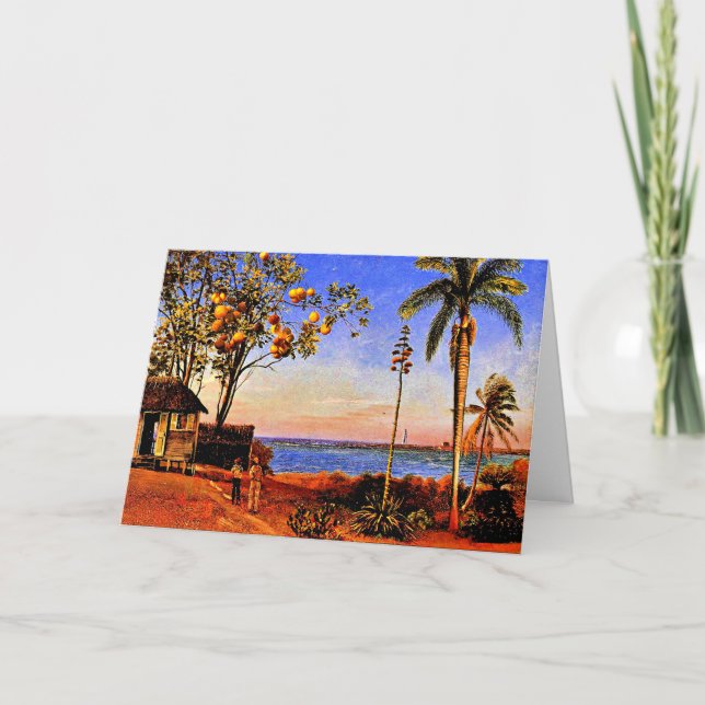 A View in the Bahamas, Albert Bierstadt, Card (Front)