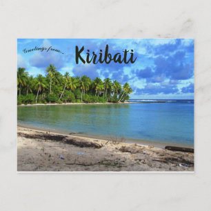 A View of a Beach in Butaritari Kiribati Postcard