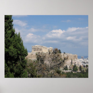 A view of Acropolis from Filopappou Hill Poster