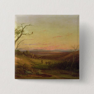 A View of Adelaide at Sunset 2 Inch Square Button
