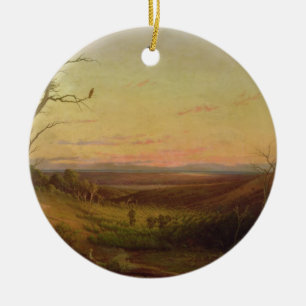 A View of Adelaide at Sunset Ceramic Ornament