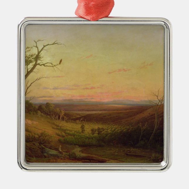 A View of Adelaide at Sunset Metal Ornament (Front)