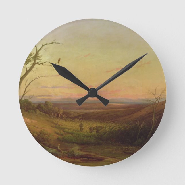 A View of Adelaide at Sunset Round Clock (Front)