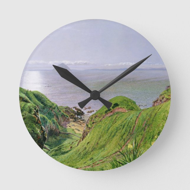 A View of Ailsa Craig and the Isle of Arran, 1860 Round Clock (Front)