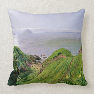 A View of Ailsa Craig and the Isle of Arran, 1860 Throw Pillow