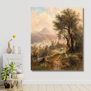 A View of Bad Aussee – Emil Barbarini Canvas Print