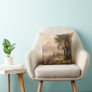 A View of Bad Aussee – Emil Barbarini Throw Pillow